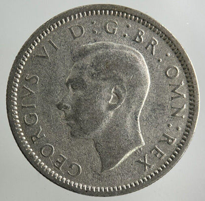 1944 George VI Sixpence Silver Coin | Fine Collectable Grade