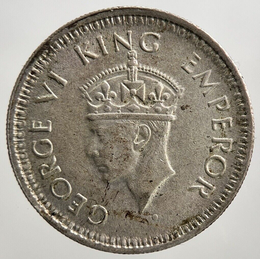1944 India 1/4 Quarter Rupee Silver Coin | Very High Grade | a2714