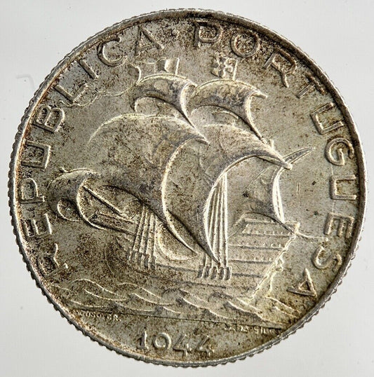 1944 Portugal 2.5 Escudos Silver Coin | Very High Grade