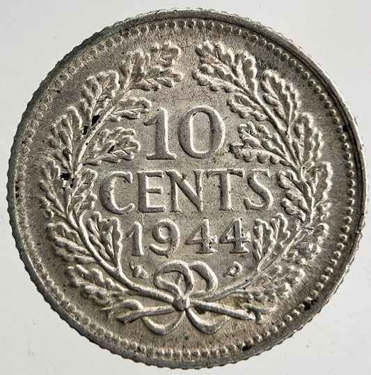 1944 Netherlands 10 Cents Silver Coin | Fine Collectable Grade