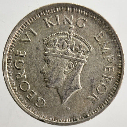 1944 India 1/4 Quarter Rupee Silver Coin | Very High Grade | a5477