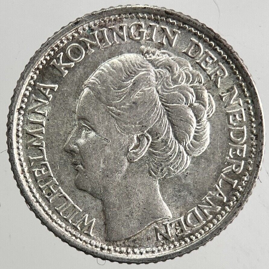 1944 Netherlands 10 Cents Silver Coin | Very High Grade