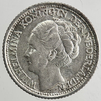 1944 Netherlands 10 Cents Silver Coin | Very High Grade