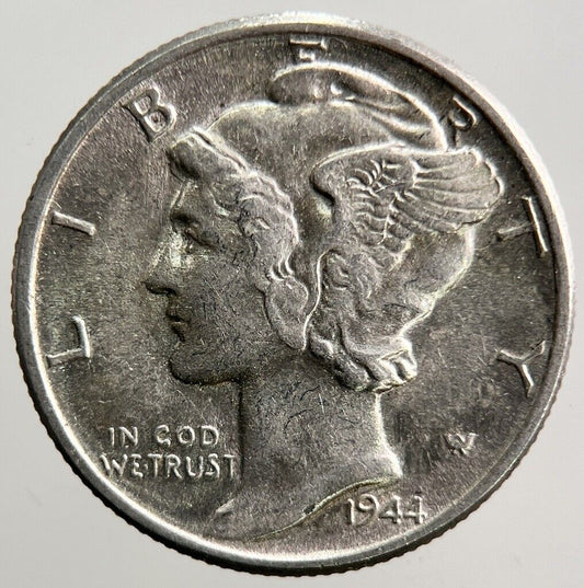 1944 US USA Mercury Dime Silver Coin | Very High Grade | a3736