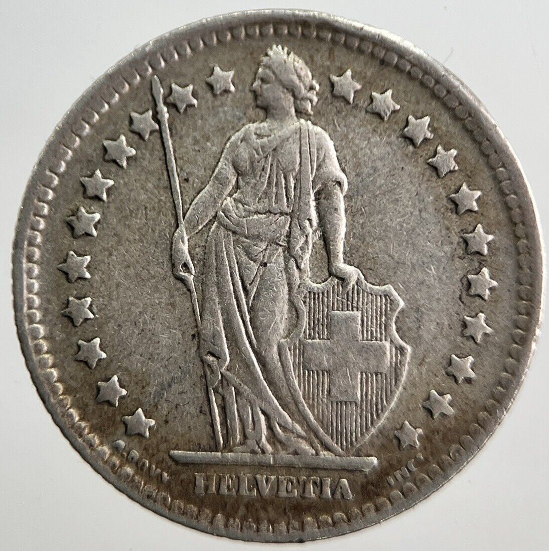 1944 Switzerland Swiss 1 One Franc Silver Coin | Fine Collectable Grade | a7266