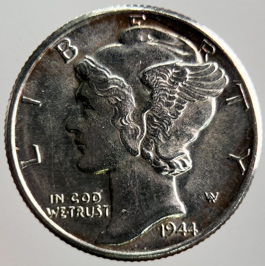 1944 US USA Mercury Dime Silver Coin | Very High Grade | a4078