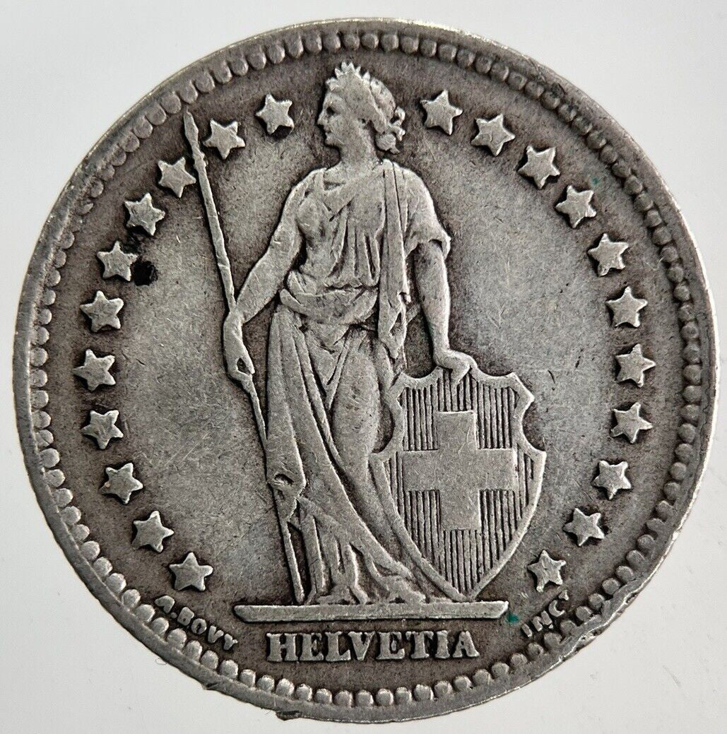 1944 Switzerland Swiss 1 Franc Silver Coin | Very High Grade