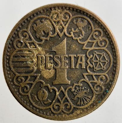 1944 Spain 1 Peseta Coin | Fine Collectable Grade