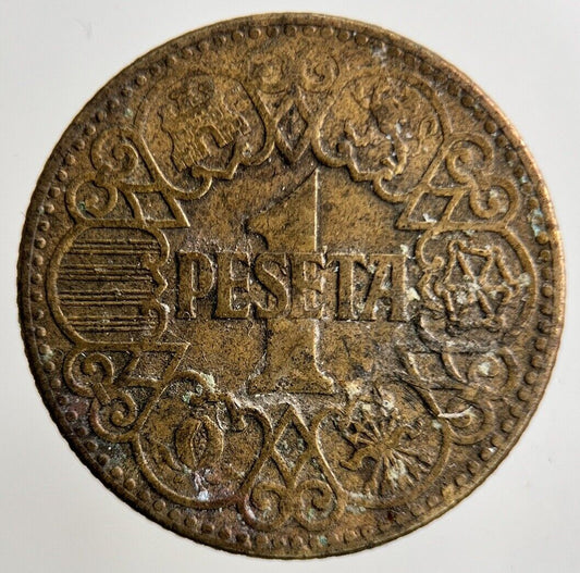 1944 Spain 1 Una Peseta Coin | Fine Collectable Grade
