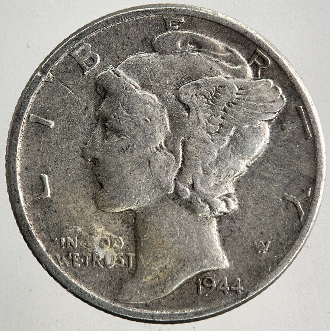 1944 US USA Mercury One Dime Silver Coin | Fine Collectable Grade