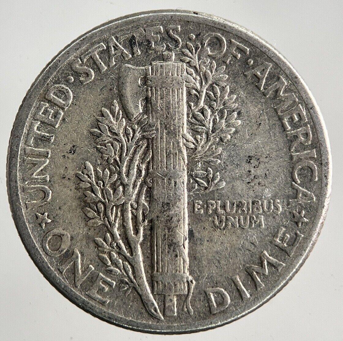 1944 US USA Mercury One Dime Silver Coin | Fine Collectable Grade