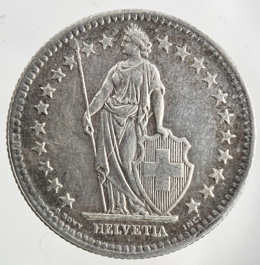 1944 Switzerland Swiss 2 Franc Silver Coin | Fine Collectable Grade