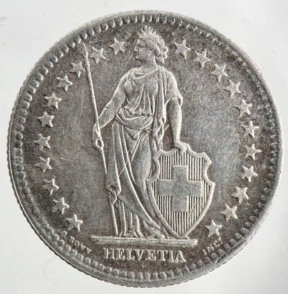 1944 Switzerland Swiss 2 Franc Silver Coin | Fine Collectable Grade