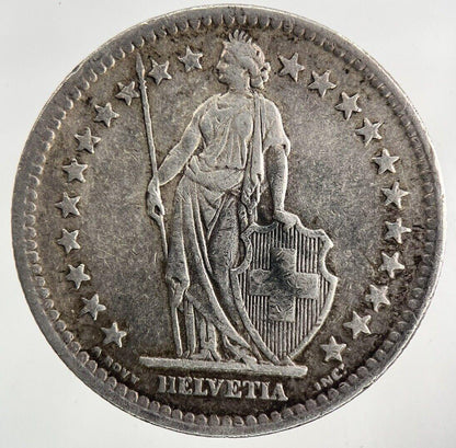 1944 Switzerland Swiss 2 Franc Silver Coin | Fine Collectable Grade