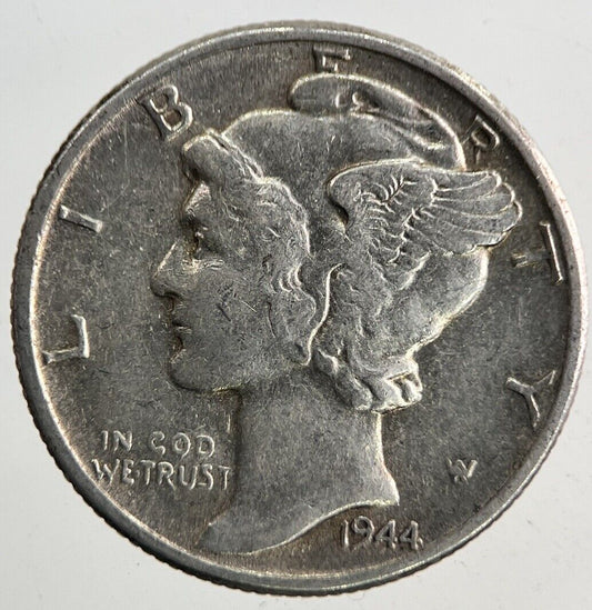 1944 US USA Mercury Dime Silver Coin | Very High Grade
