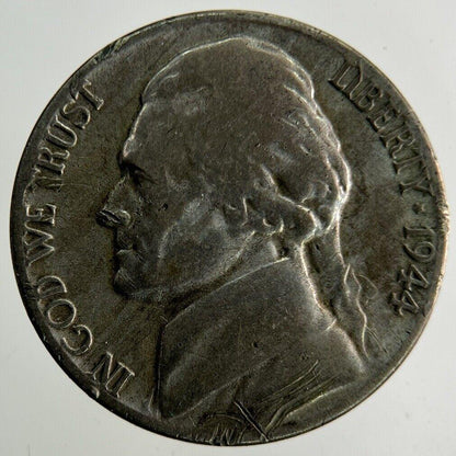 1944 US USA Jefferson Nickel Silver Coin | Fine Collectable Grade