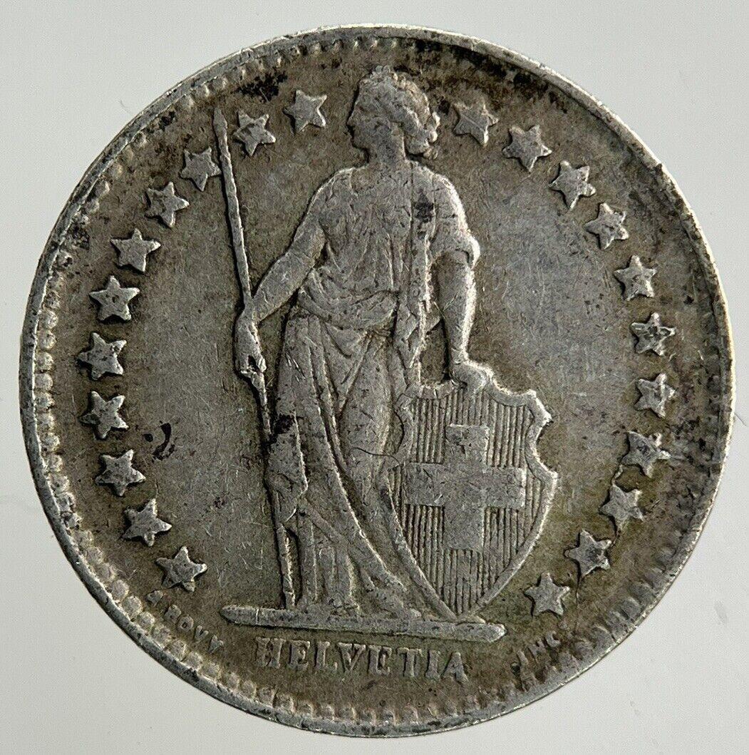 1944 Switzerland Swiss 1/2 Half Franc Silver Coin | Fine Collectable Grade