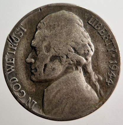 1944 US USA Nickel 5 Cents Silver Coin | Collectable Grade | a2753