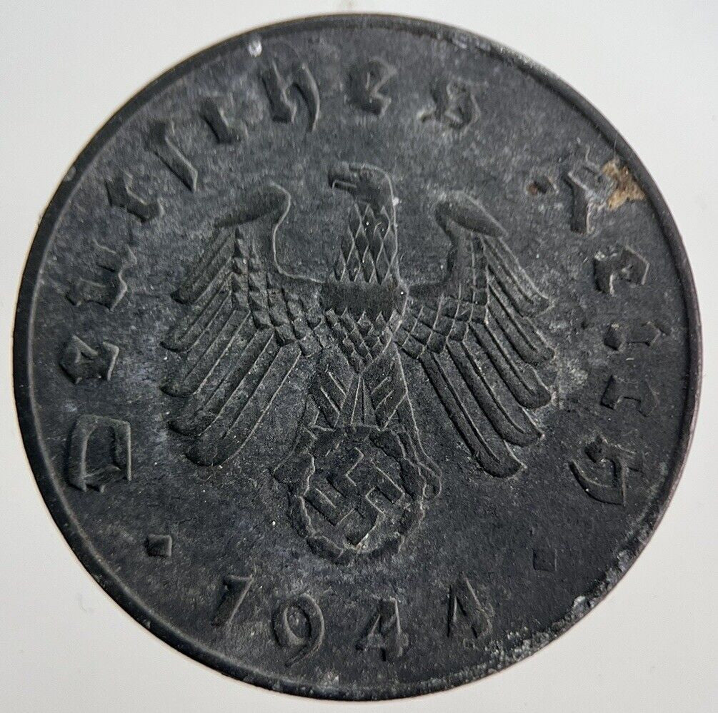 1944-A Germany Nazi 10 Pfennig Coin | Fine Collectable Grade | a7105