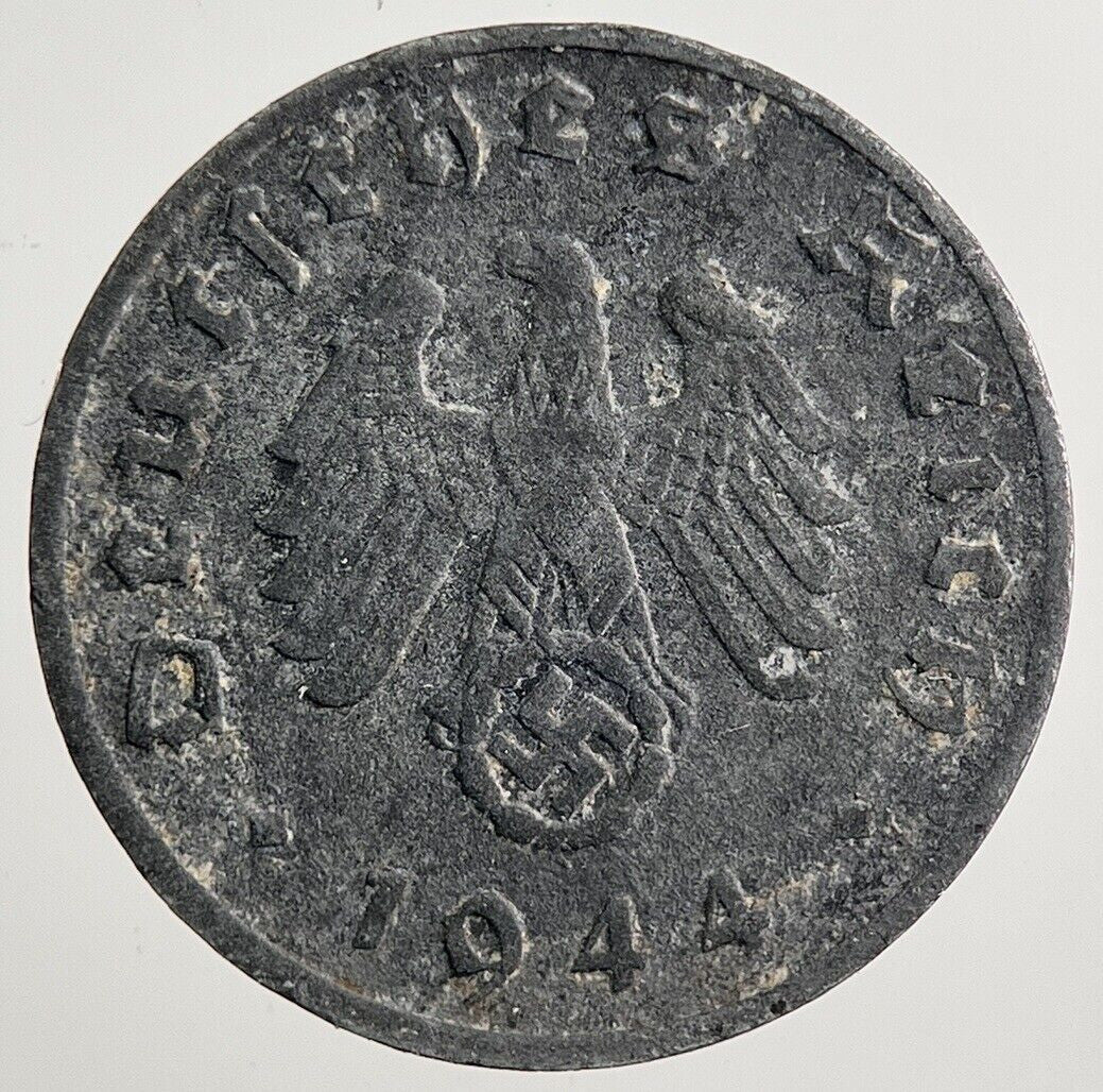1944-D Germany Nazi 1 Pfennig Coin | Fine Collectable Grade | a2024