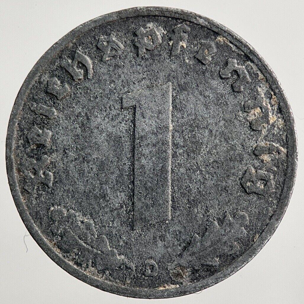 1944-D Germany Nazi 1 Pfennig Coin | Fine Collectable Grade | a2024