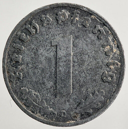 1944-D Germany Nazi 1 Pfennig Coin | Fine Collectable Grade | a2024