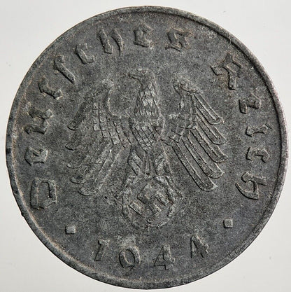 1944-A Germany Nazi 10 Pfennig Coin | Fine Collectable Grade | a548