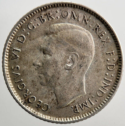1944-S Australia Sixpence Silver Coin | Fine Collectable Grade | a3727