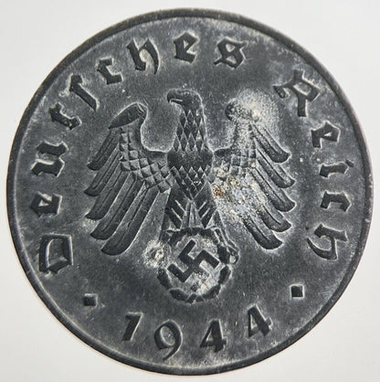 1944-A Germany Nazi 10 Pfennig Coin | Very High Grade | a7779