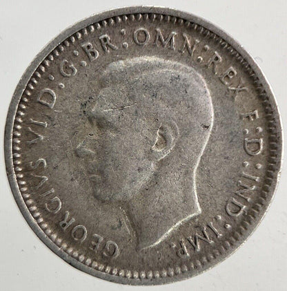 1944-S Australia Threepence Silver Coin | Fine Collectable Grade