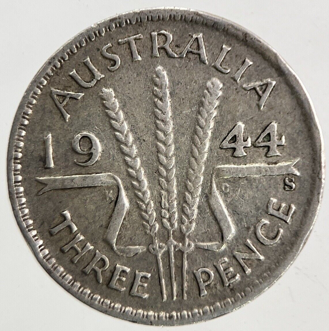 1944-S Australia Threepence Silver Coin | Fine Collectable Grade