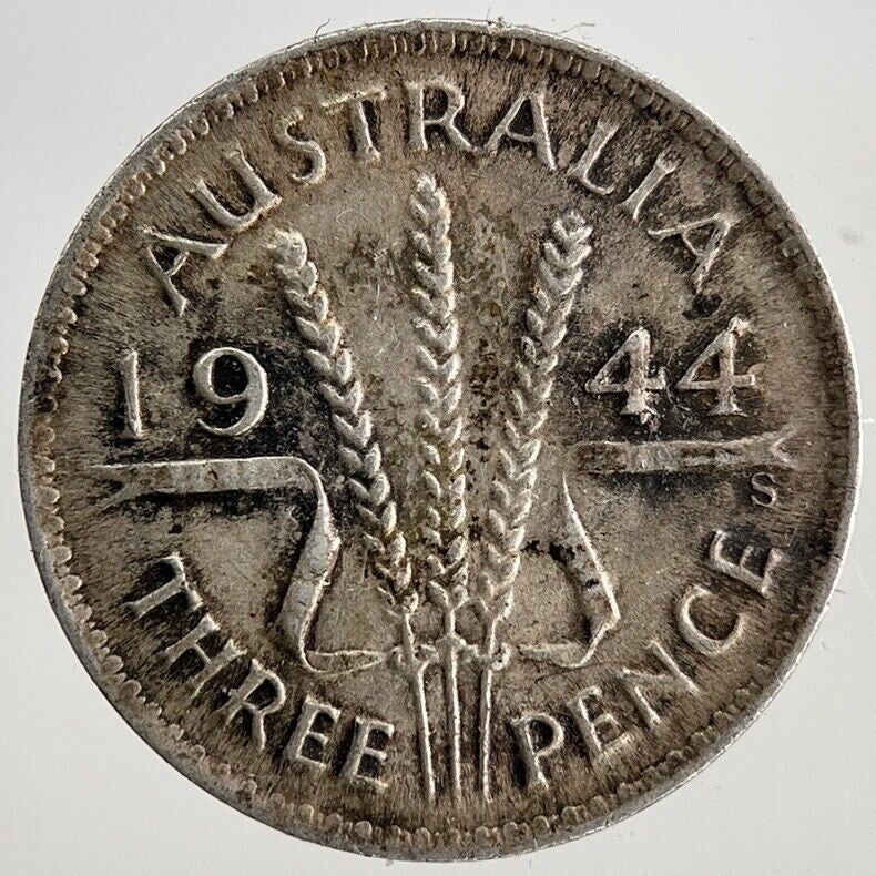 1944-S Australia Threepence Silver Coin | Fine Collectable Grade