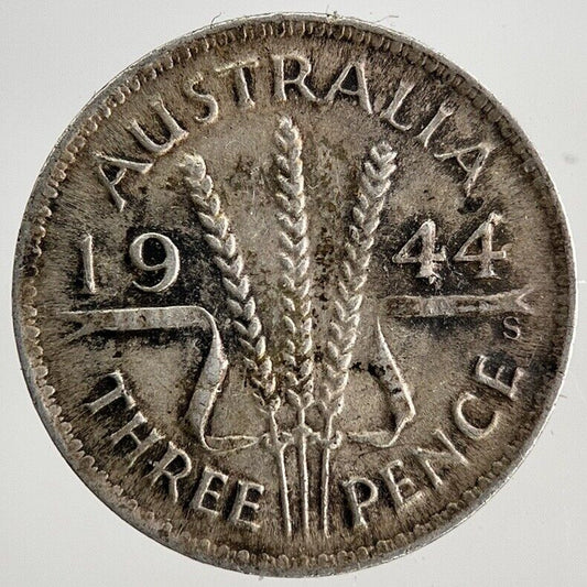 1944-S Australia Threepence Silver Coin | Fine Collectable Grade