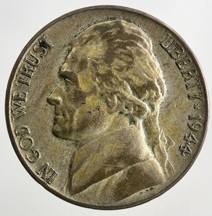 1944-P US USA Jefferson War Nickel Silver Coin | Fine Collectable Grade