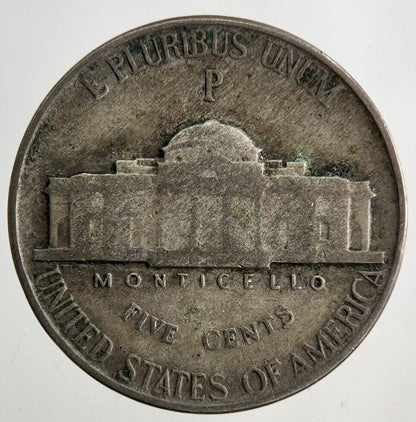 1944-P US USA Jefferson War Nickel Silver Coin | Fine Collectable Grade