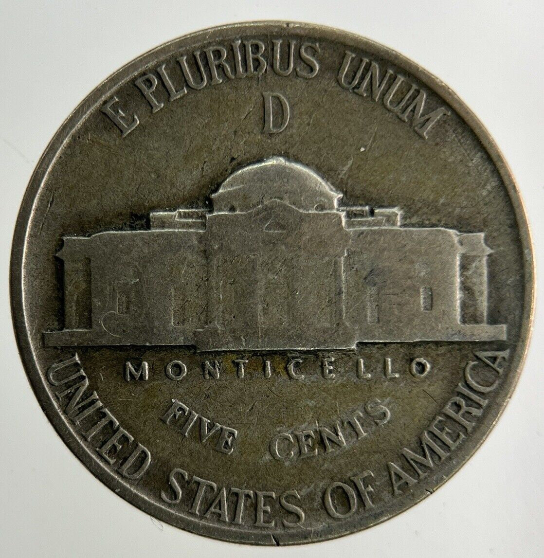 1944-D US USA Jefferson Nickel Silver Coin | Fine Collectable Grade