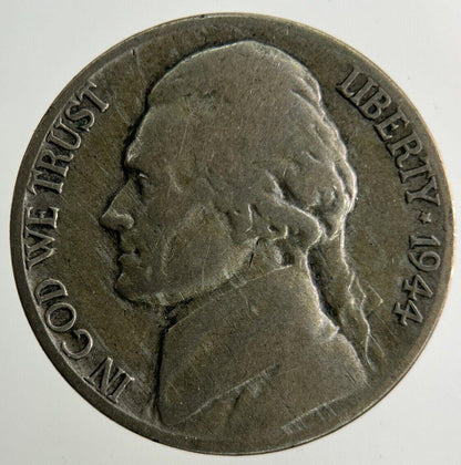 1944-D US USA Jefferson Nickel Silver Coin | Fine Collectable Grade
