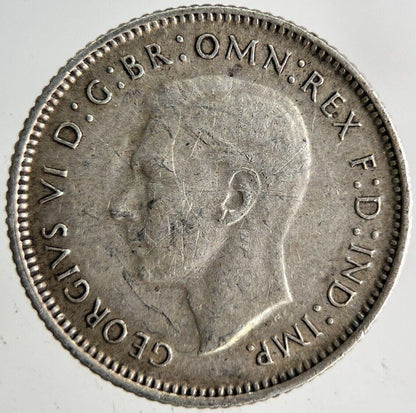 1945 Australia Sixpence Silver Coin | Fine Collectable Grade