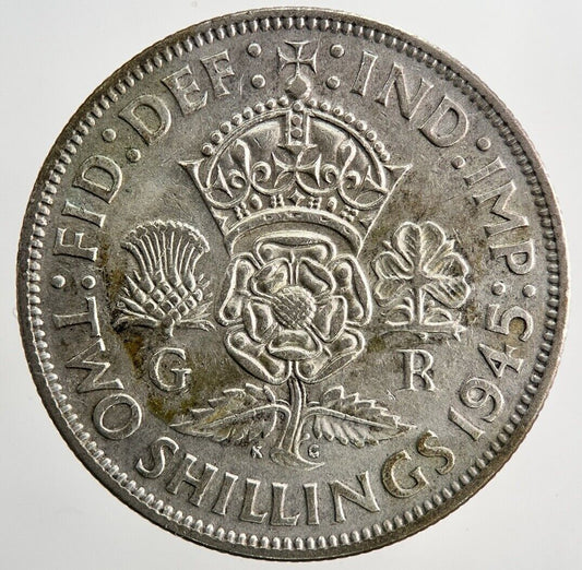 1945 George VI Florin Silver Coin | Fine Collectable Grade