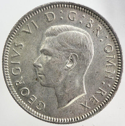 1945 George VI British One Shilling Silver Coin | Very Fine Grade | a5848