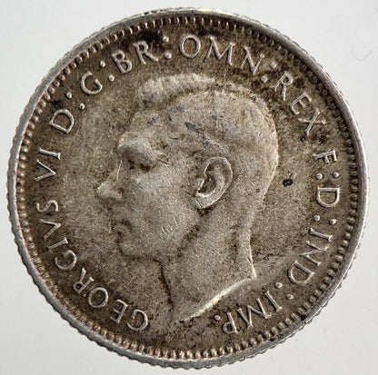 1945 Australia Sixpence Silver Coin | Very High Grade