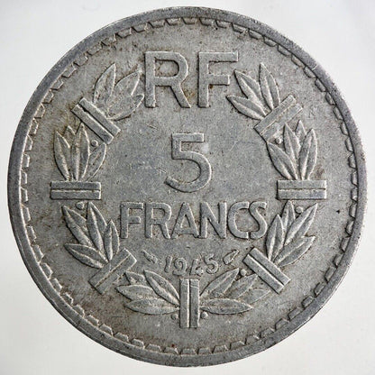 1945 France 5 Francs Coin | Fine Collectable Grade