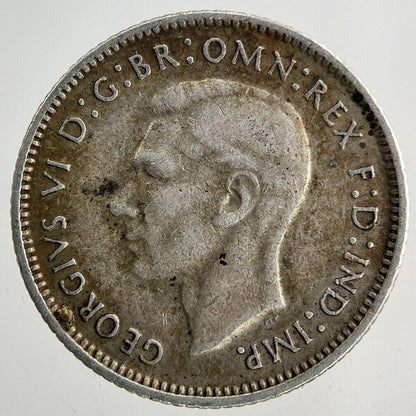 1945 Australia Sixpence Silver Coin | Very High Grade