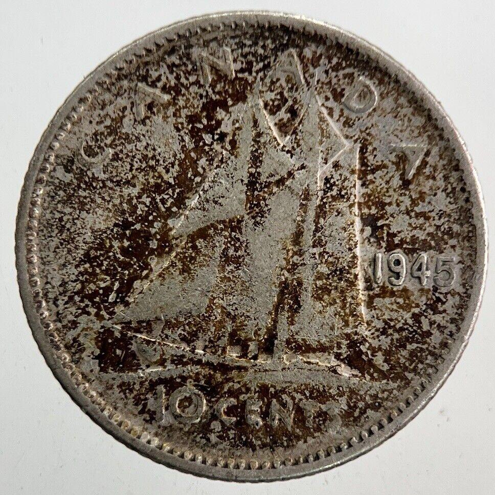 1945 Canada 10 Cents Silver Coin | Collectable Grade