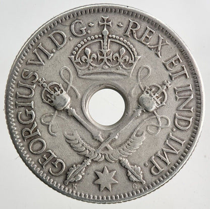 1945 British New Guinea Silver Shilling Coin | Fine Collectable Grade