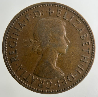 1957 Elizabeth II 2nd Half-Penny Coin | Fine Collectable Grade