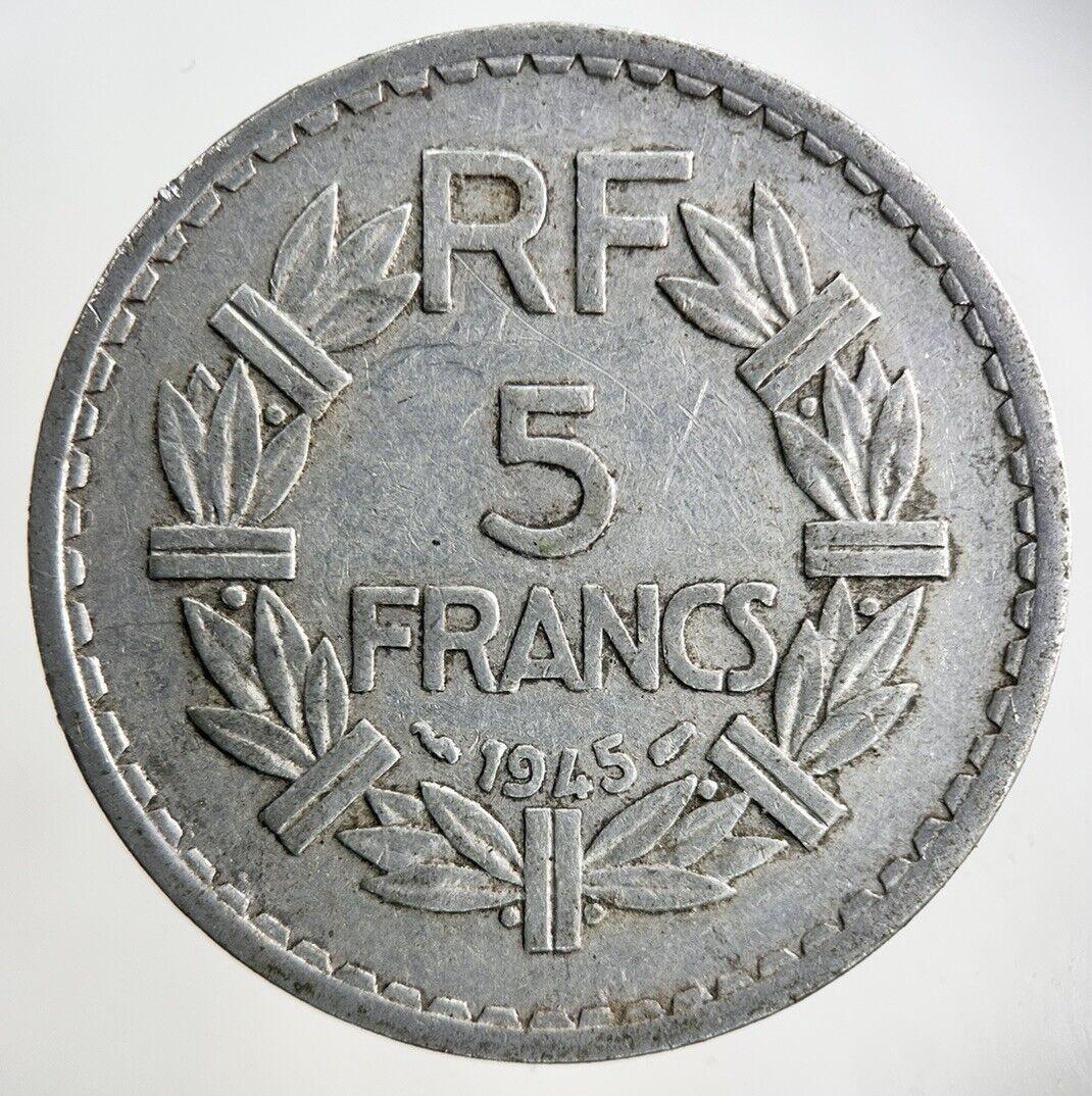 1945 France 5 Franc Coin | Fine Collectable Grade