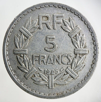 1945 France 5 Franc Coin | Fine Collectable Grade