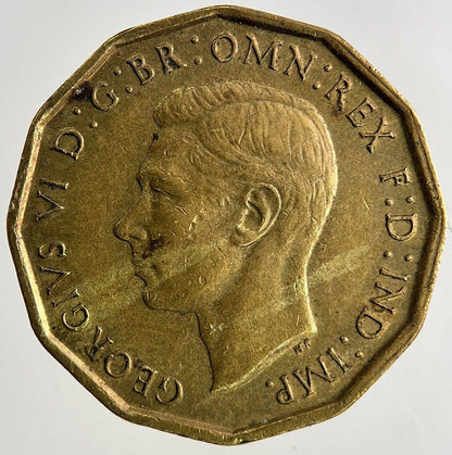 1945 George VI Brass Threepence Coin | Very High Grade
