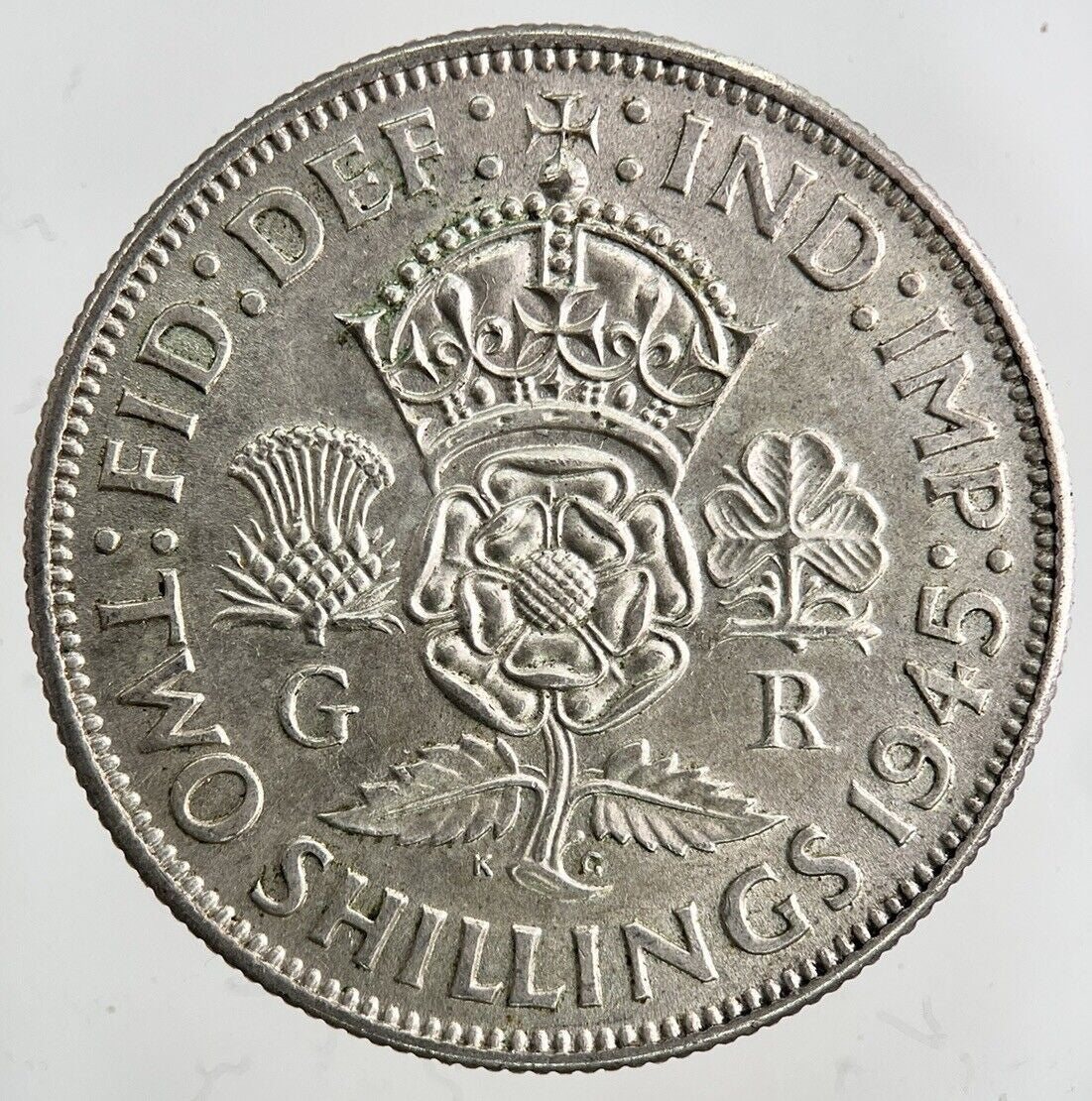 1945 George VI Florin Silver Coin | Very High Grade